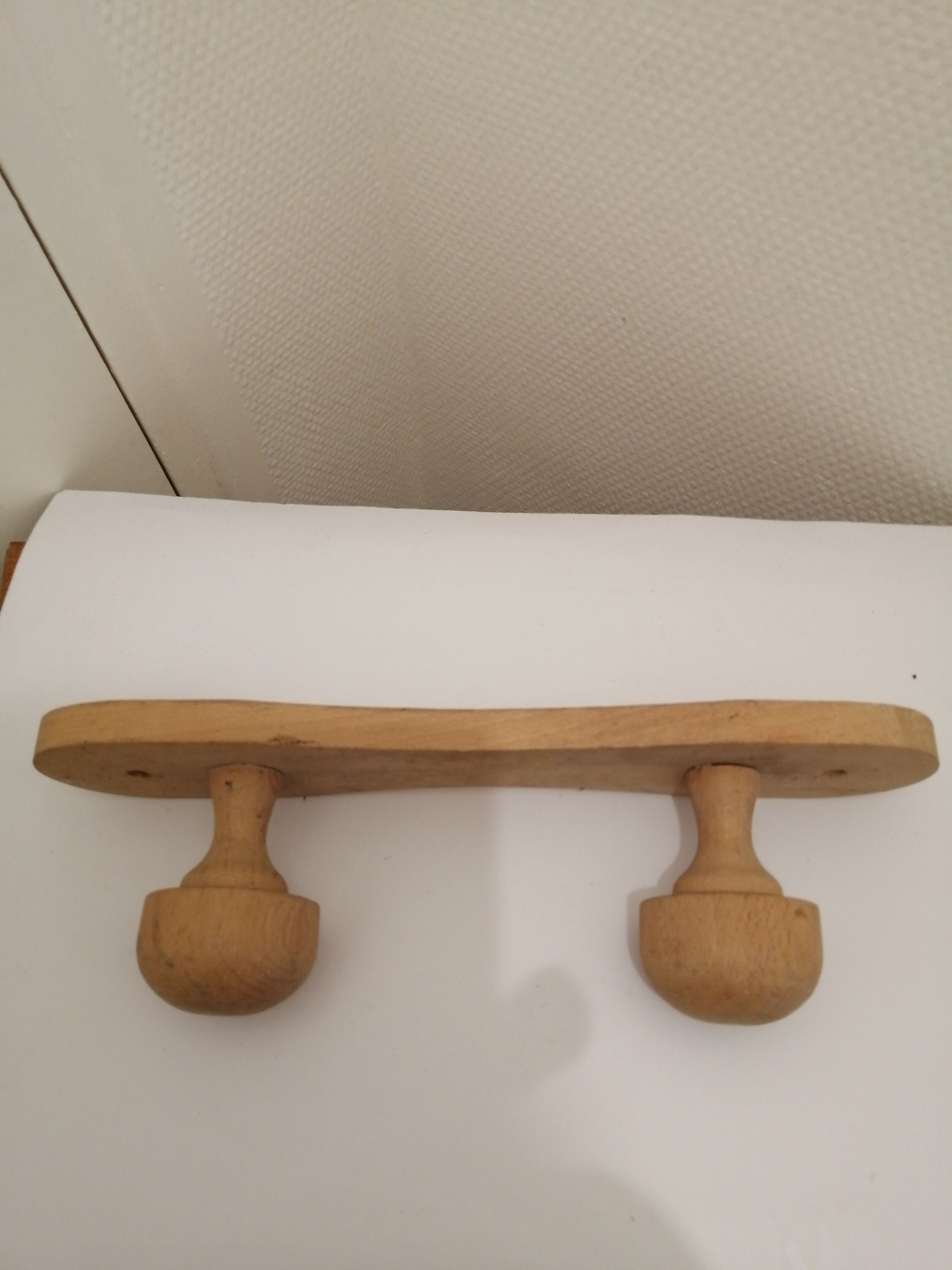 Wooden wall coat rack