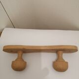 Wooden wall coat rack