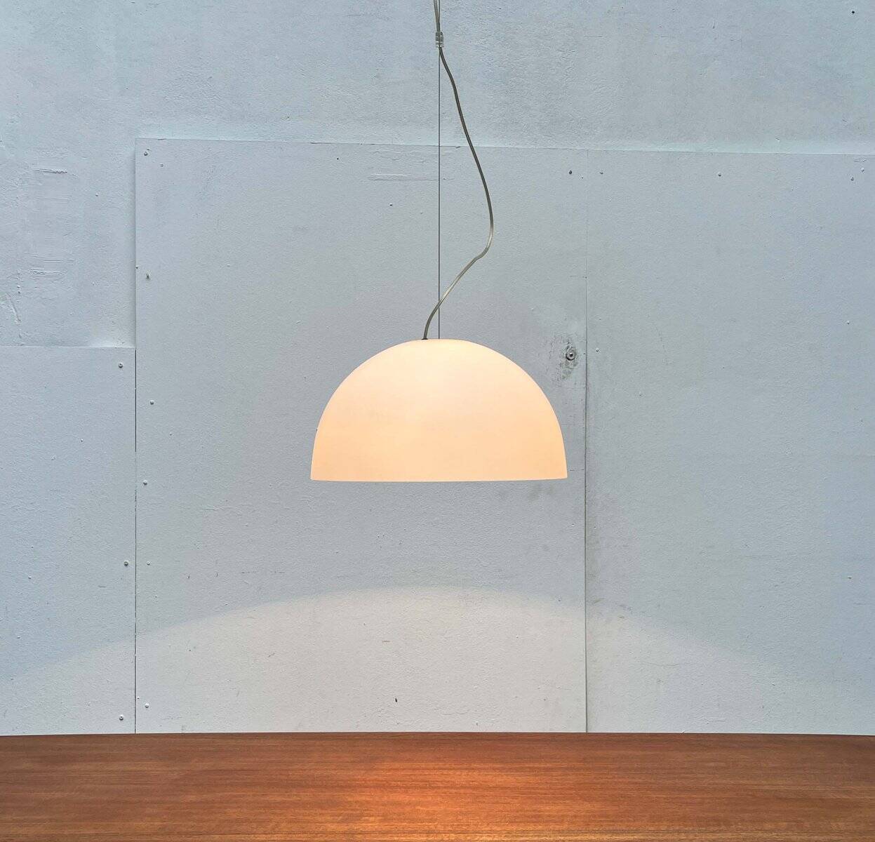 Postmodern Italian glass pendant lamp model Gaia by Luciano Cesaro for Tre Ci Luce, 1980s, set of 2.