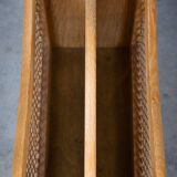 Magazine Rack in Oak and Rush, Denmark, 1960s