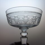 4 old champagne glasses