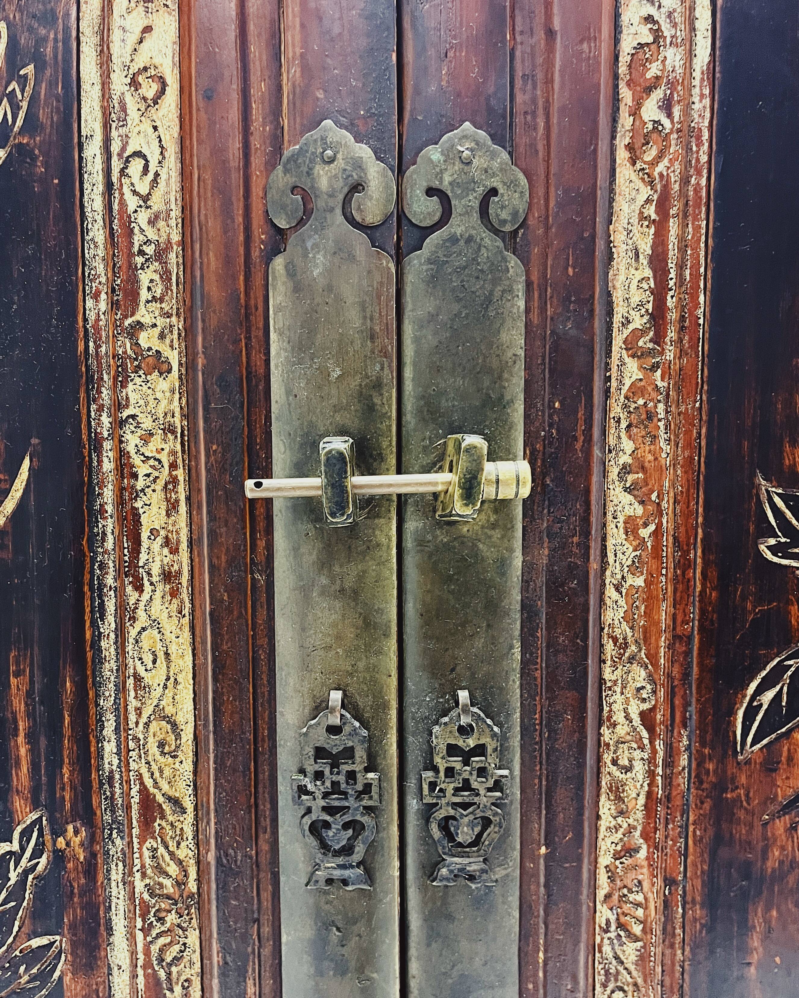 Antique Chinese Closet with gold