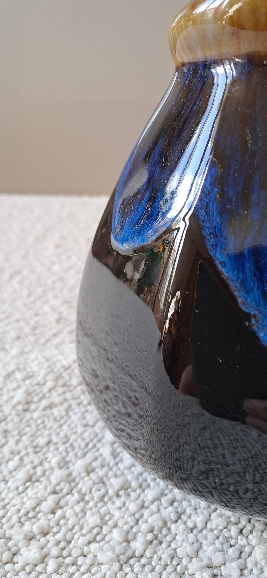 Vintage flamed ceramic jug alpho