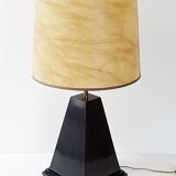 Black pyramid table lamp from the 70s