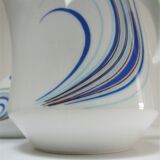 coffee maker and sugar porcelain blue décor design Bareuther 70s