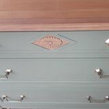 Commode redécorée couleur vert