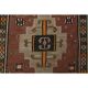 Vintage Turkish Oushak handmade wool cotton brown runner rug 137X338