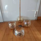 Lustre en laiton doré années 50'S