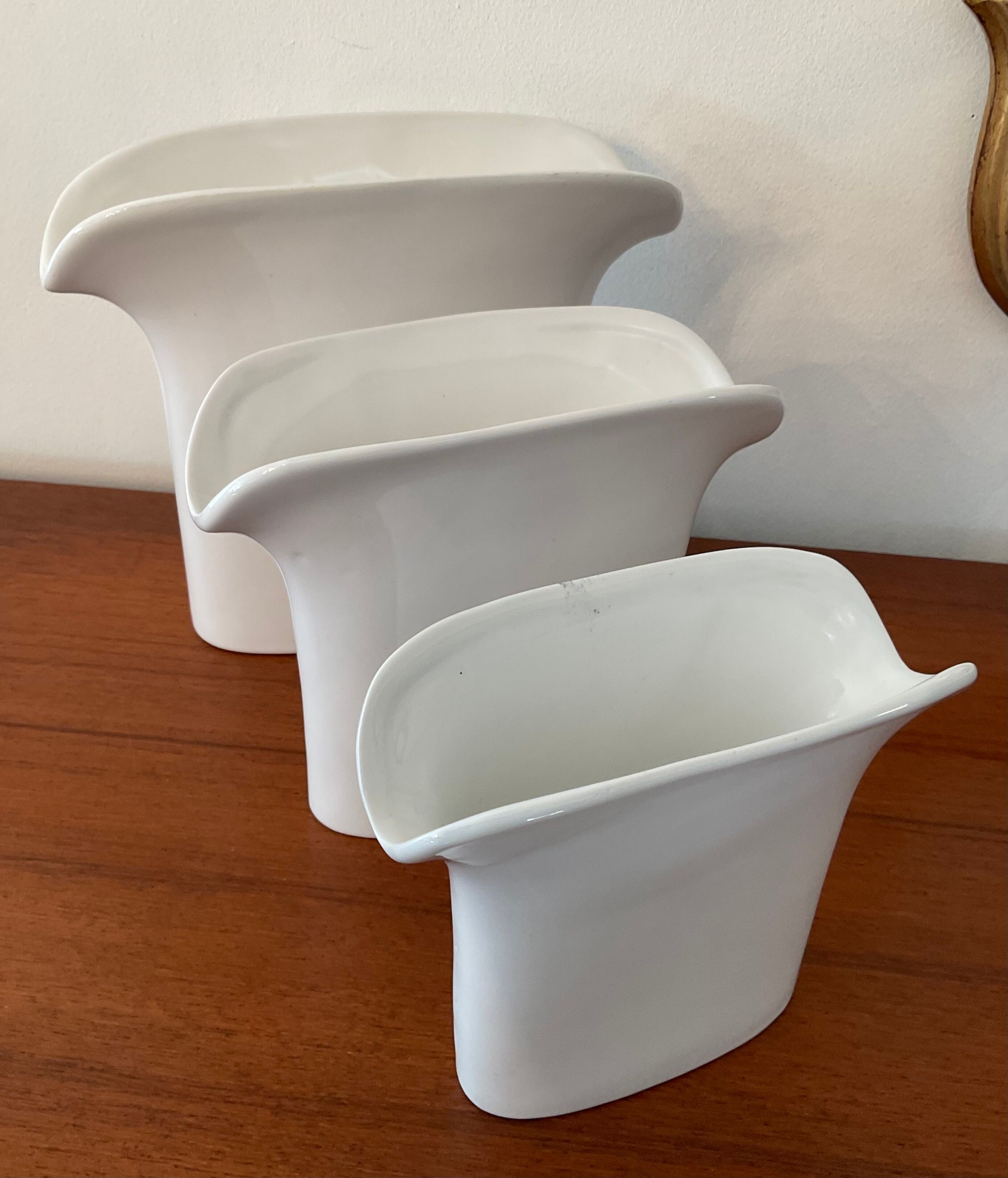 Trio of vintage ceramic vases 70s