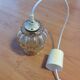 Amber bubbled glass walker / vintage 60s-70s
