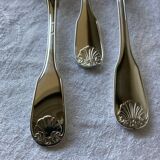6 small Alfenide/Christofle dessert spoons