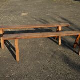 Pair of cherry farm benches