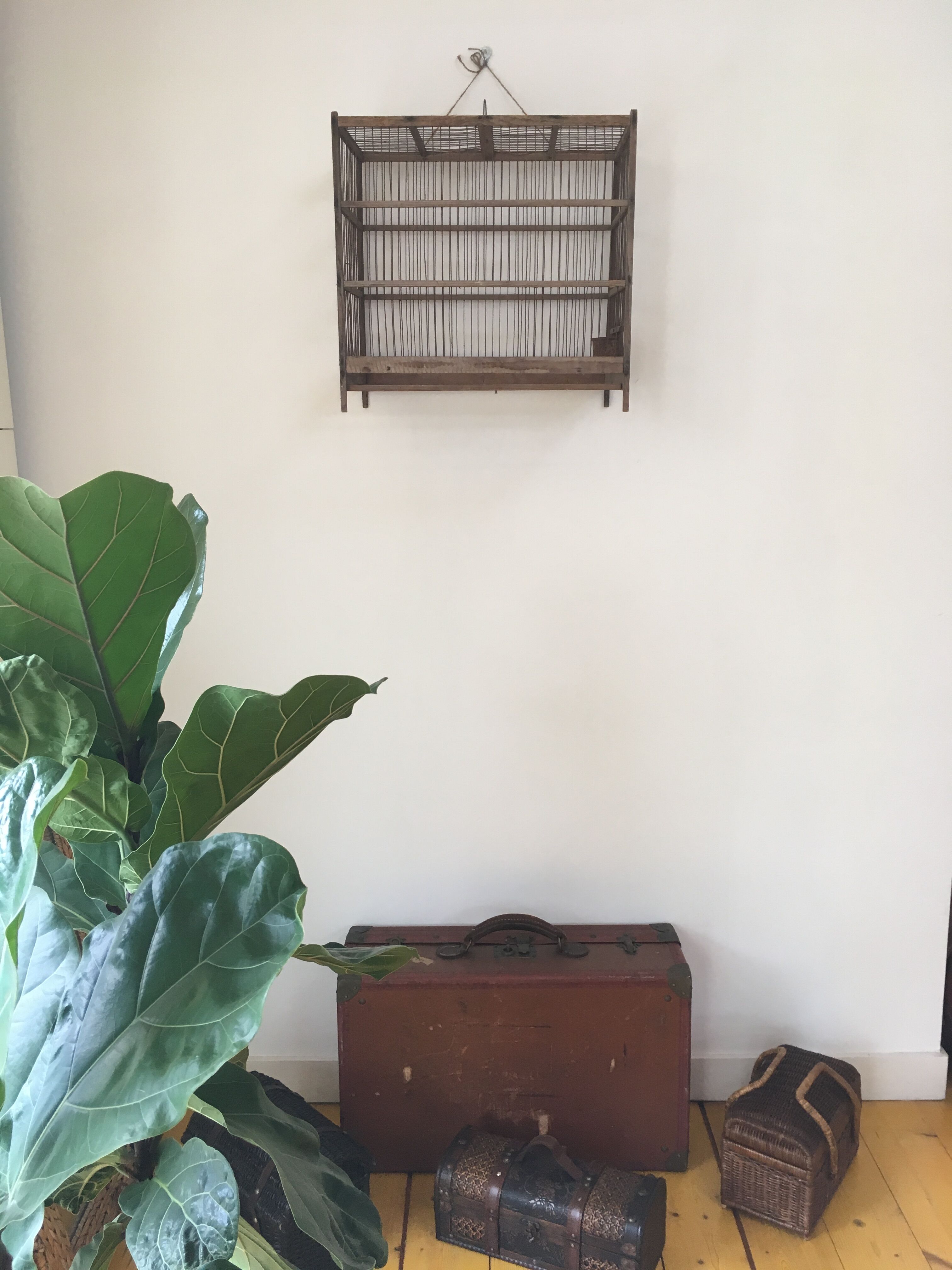 Old wooden bird cage
