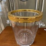 Saint Louis crystal champagne bucket with thistle thistle decor with rim