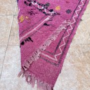 Handmade wool Berber rug: Moroccan Kilim Boho floor rug