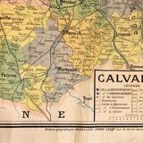 Old map of the Calvados editions Lesot