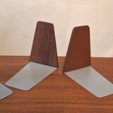 Ensemble de 4 serre-livres en teck du milieu du siècle, Kai Kristiansen attr., Danemark, années 1960