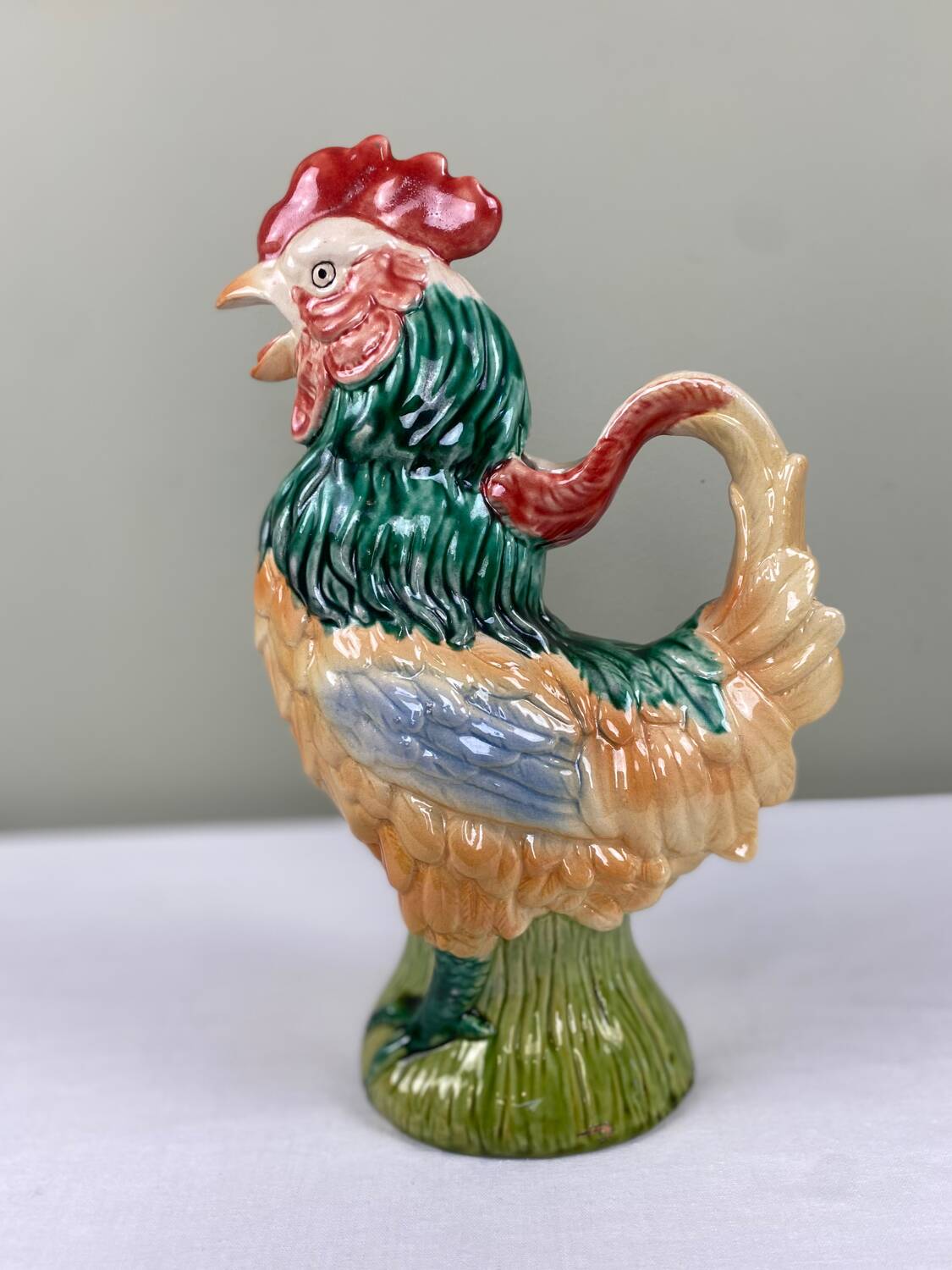 Pichet barbotine Coq