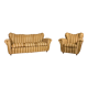Three-seater sofa and armchair, 50s, set of 2
