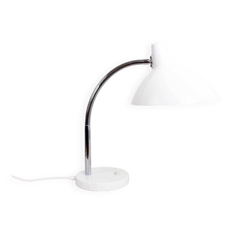 Lampe de bureau regent en métal laqué blanc, france 1950