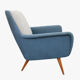 1950s armchair in grey and blue