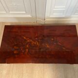 Coffee table, red and gold lacquer, 1970s