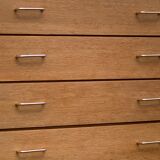 Chest of drawers feet compass raw wood 1950