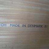 Scandinavian coffee table in Rio rosewood stamped Trioh