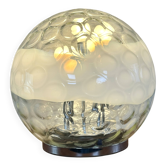 Lampe boule vintage Verre soufflé et bullé de Murano Années 1970