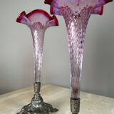 2 vases cornet Art Nouveau