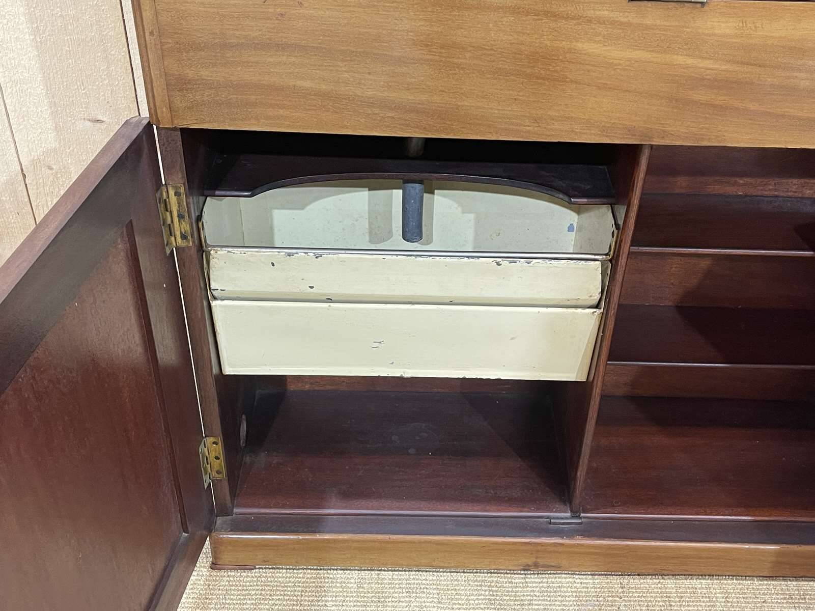 1930s mahogany boat cabin toilet furniture