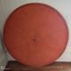 Convex vintage orange mirror