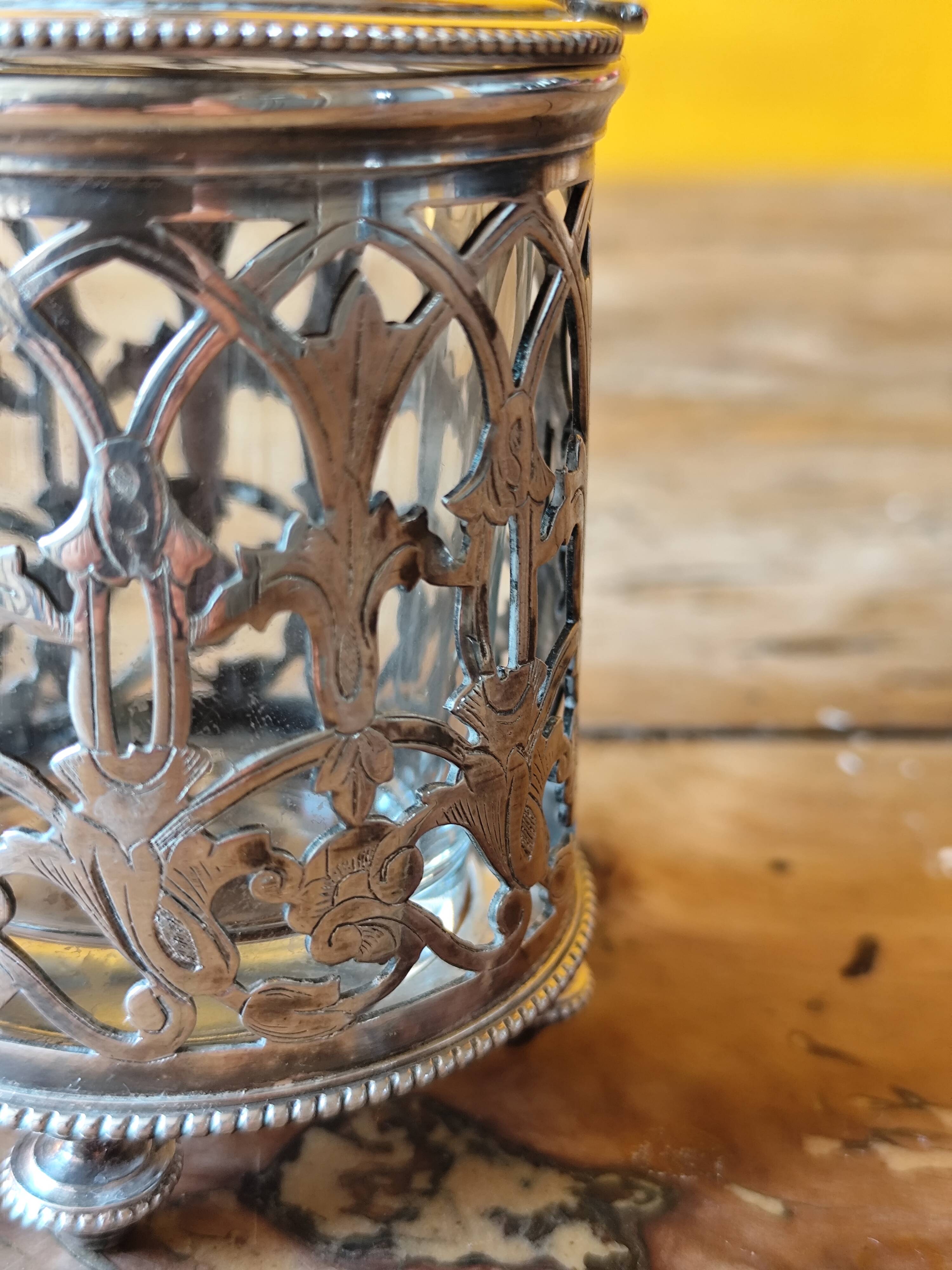 Silver-plated mustard pot from Cristofle France - mustard pot