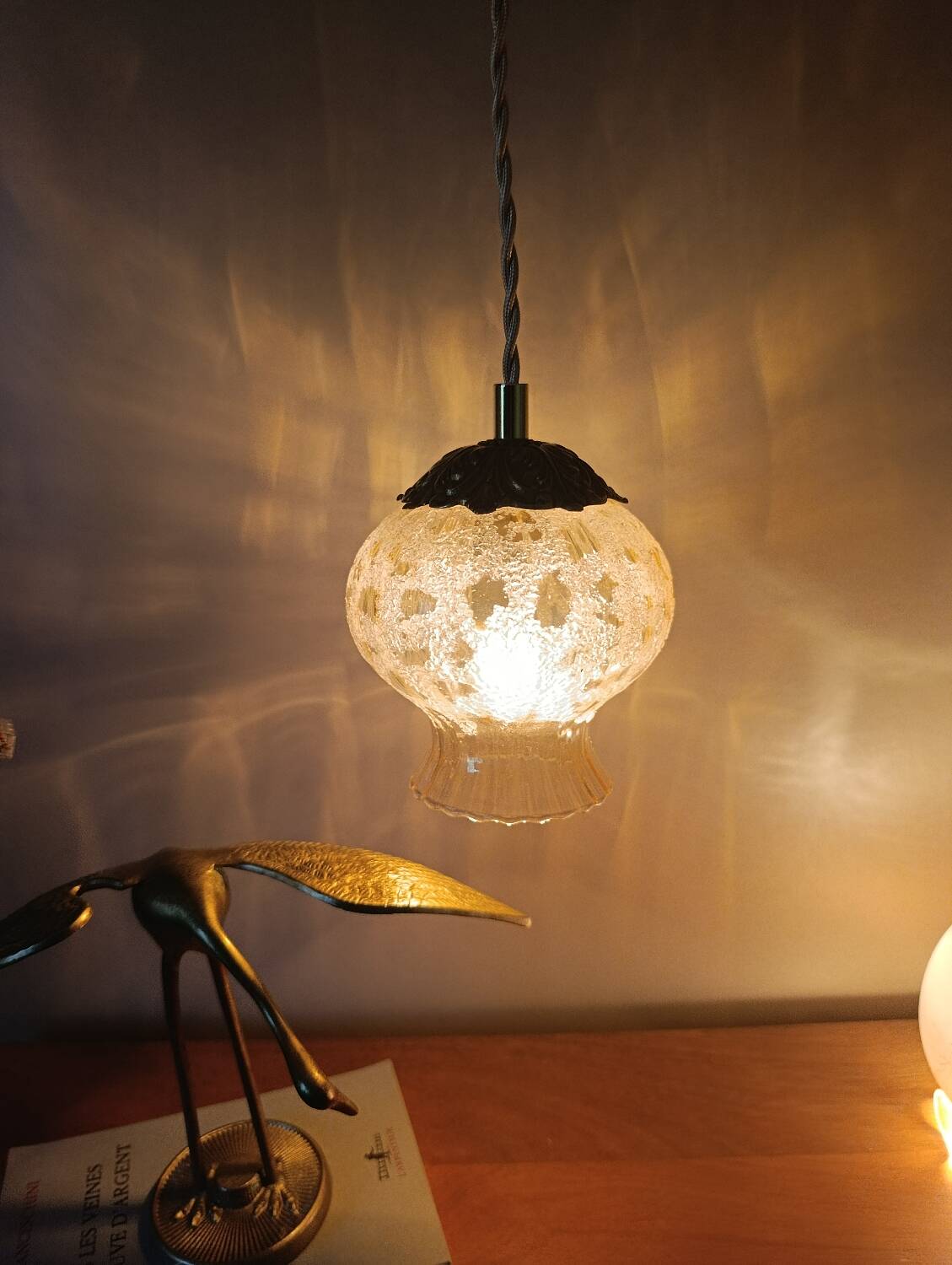 nomadic tulip amber striped lamp, retro chic