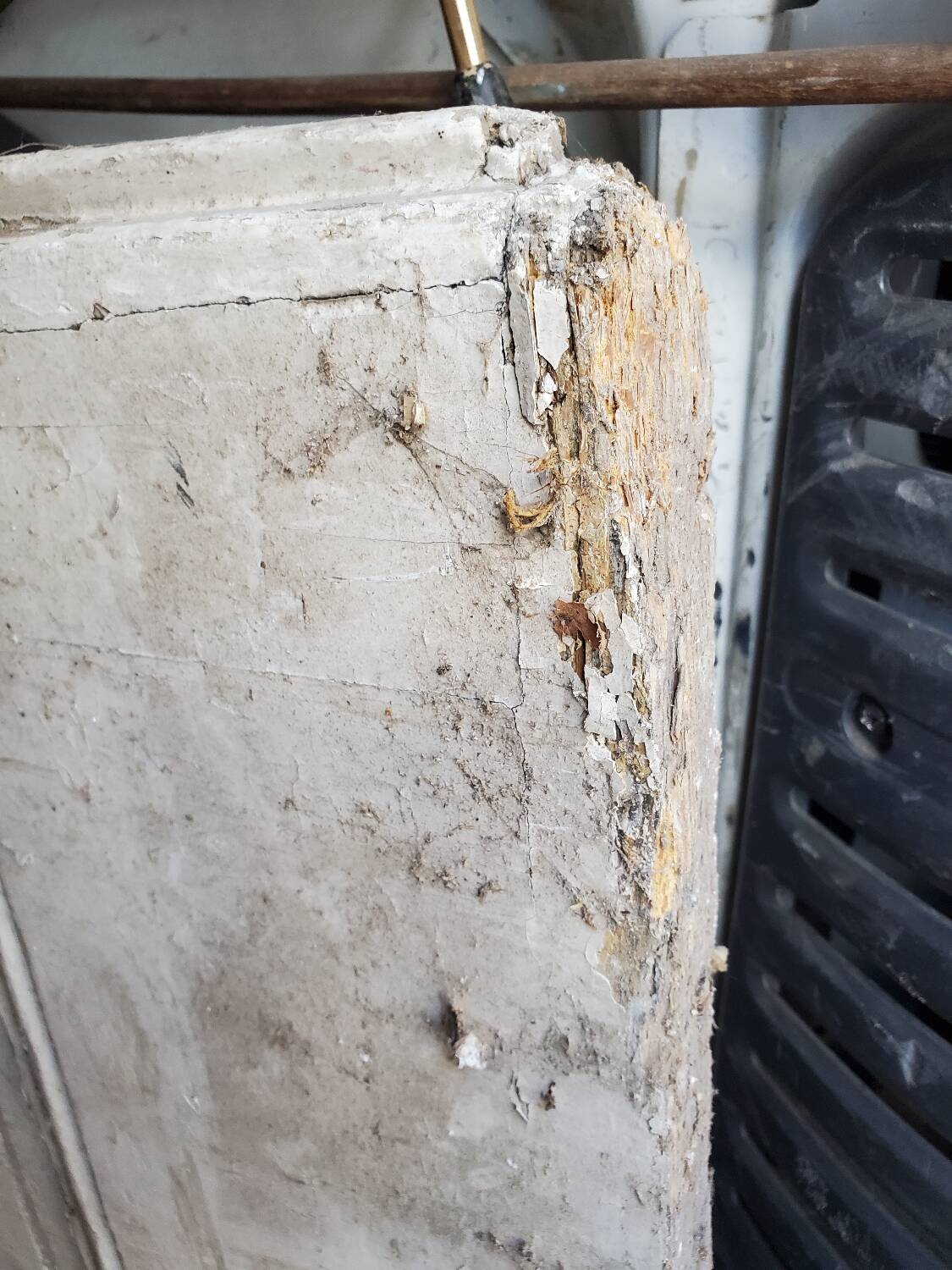 Old interior fir door