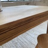 Table de ferme chêne 140 cm