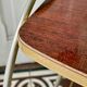 Table d'appoint vintage en laiton et formica