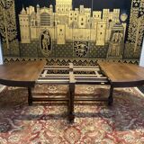 Rustic oval Louis XIII oak farm table