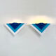 Paire d'appliques postmodernes bleues, 1980