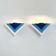 Pair of blue postmodern wall lights, 1980.