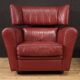 Italian armchair with footstool design production Zanotta