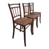 Série de 3 chaises de bistrot signé Thonet ancienne