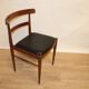 Vintage teak and faux leather office chair 1960 Denmark