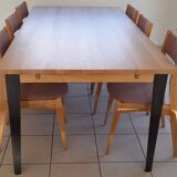 6 original Scandinavian chairs in light solid wood