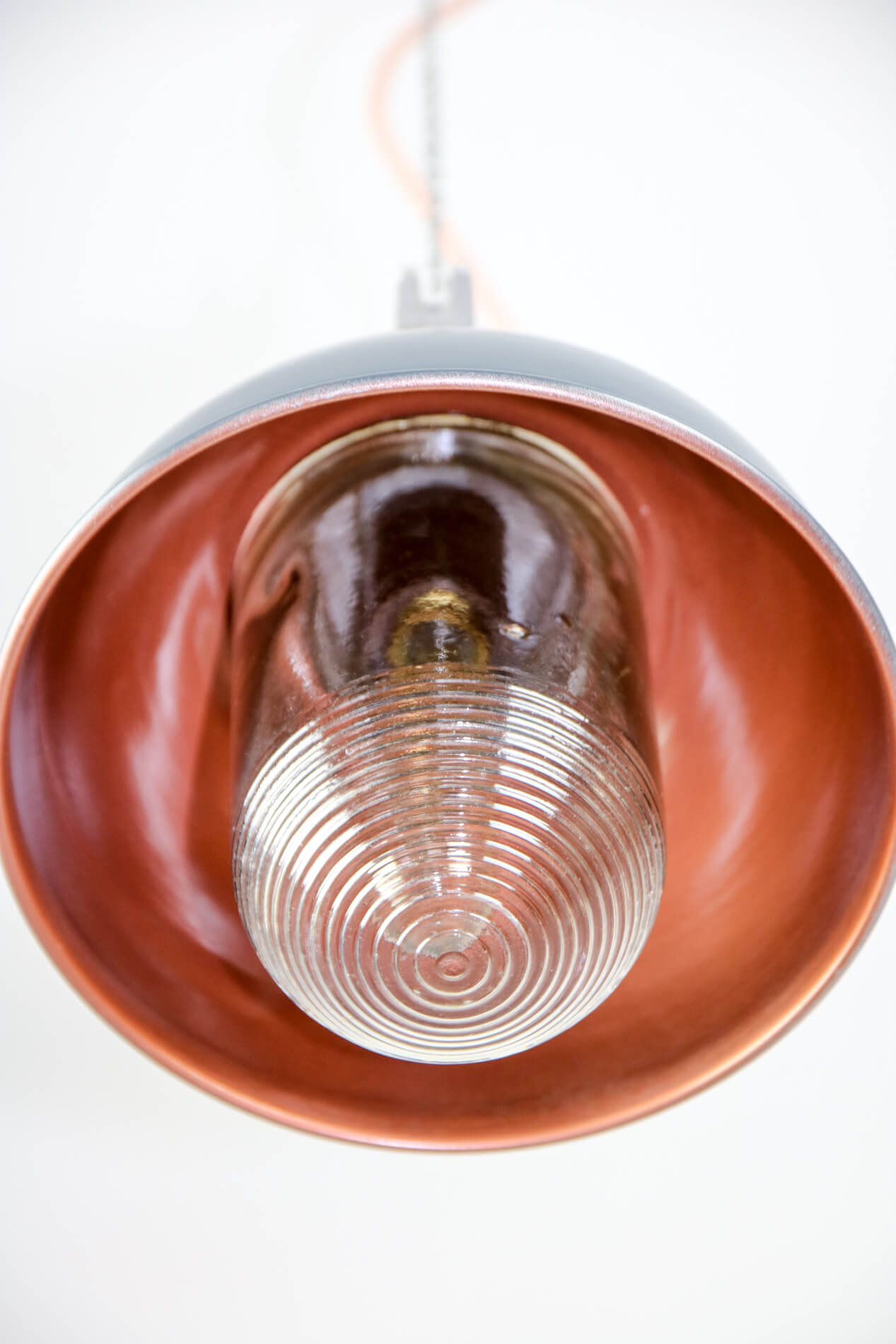 Vintage antracite industrial hanging light from TEP