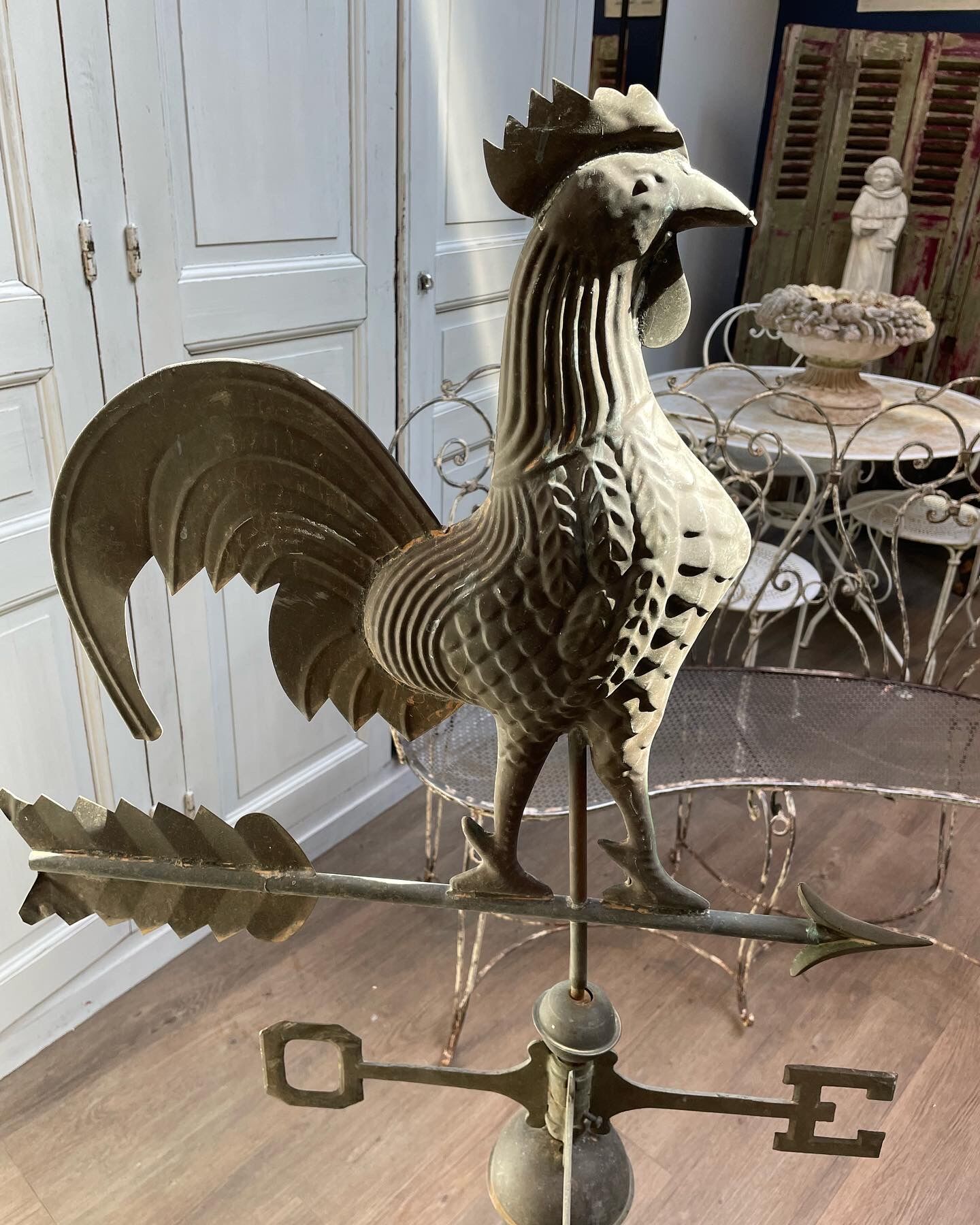 Copper and brass roof weather vane