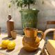 Antique glazed ceramic pitcher
