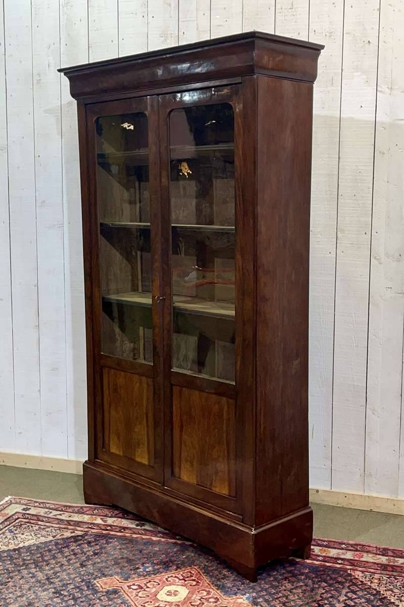 Bibliothèque Louis Philippe 19ème en acajou