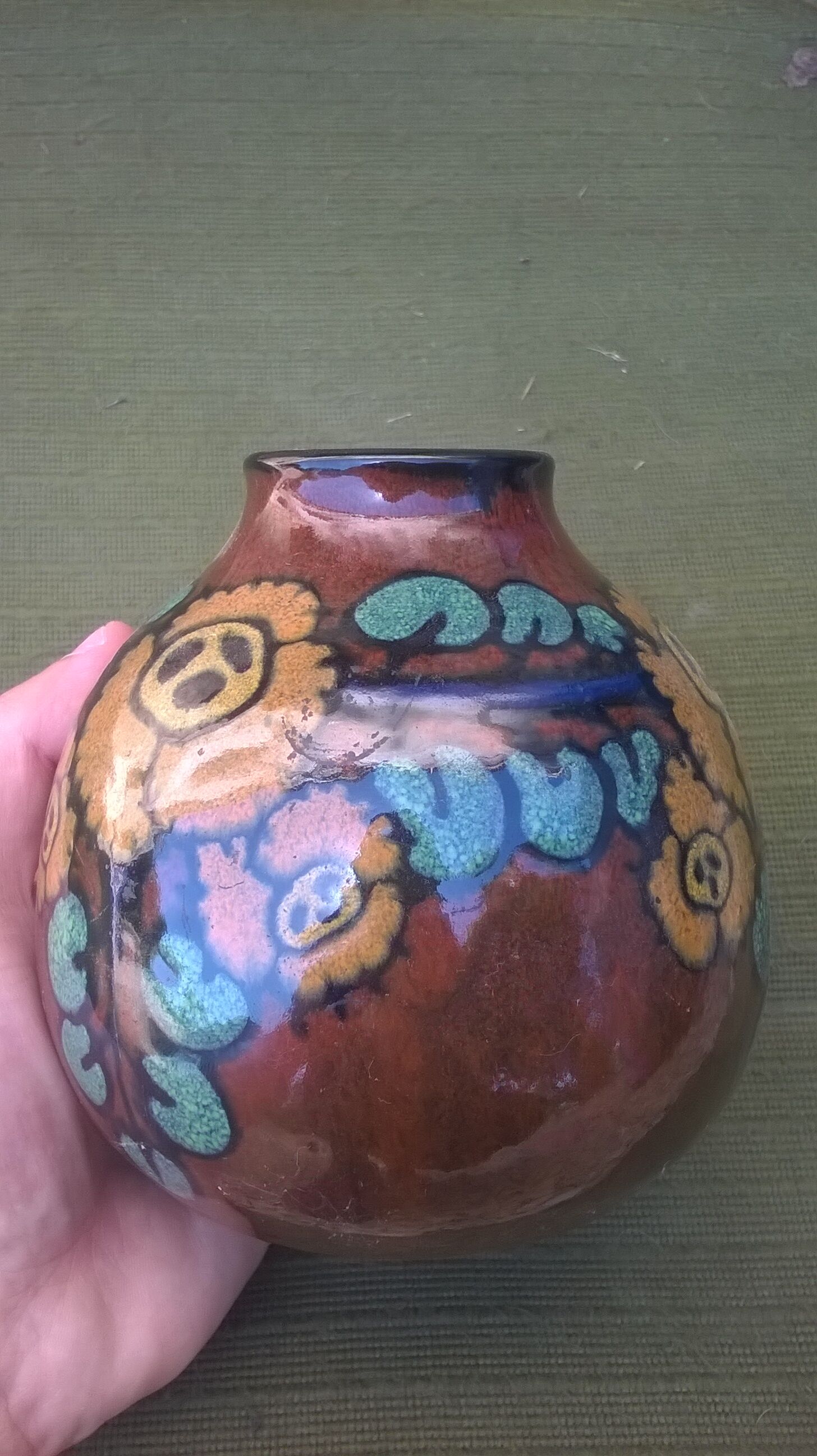 Small vintage ball vase