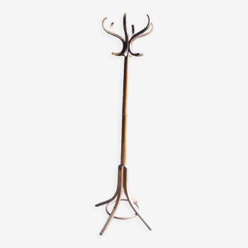 Ancien porte-manteau perroquet en bois